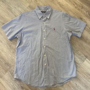 Ralph Lauren Navy and White Gingham Shirt